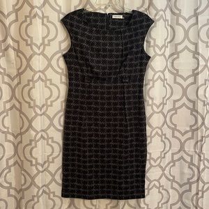 Calvin Klein fitted black business casual dress